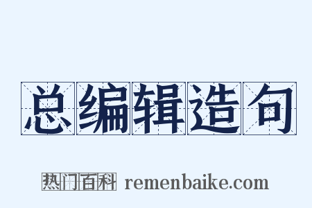 总编辑造句是什么意思的图片